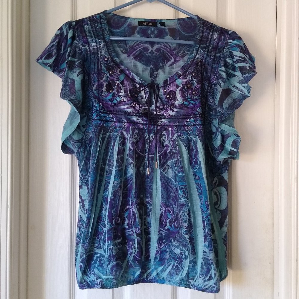Apt 9 ruffle sleeves blouse